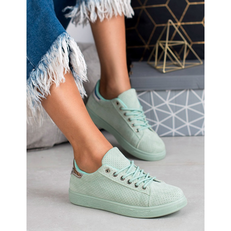 SHELOVET Ženske cipele od mente zelena 2