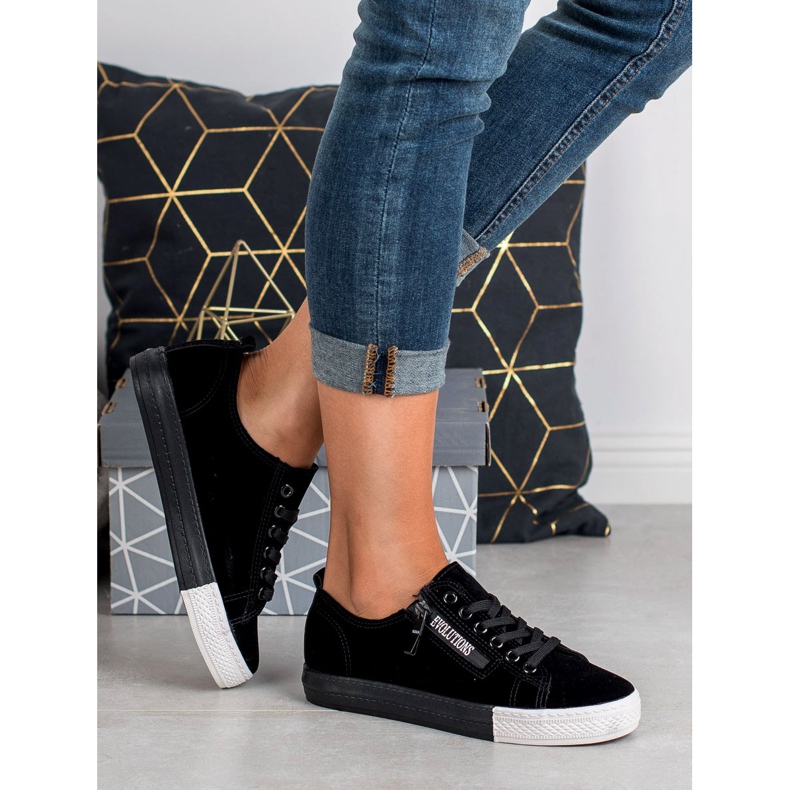 SHELOVET Crne tenisice crno zelena 1