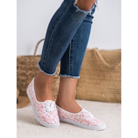 Tenisice s uzorkom VICES bijela ružičasta 1