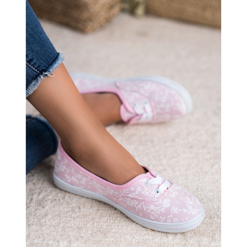 Tenisice s uzorkom VICES bijela ružičasta 1