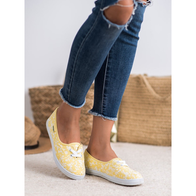 Tenisice s uzorkom VICES bijela žuta boja 2