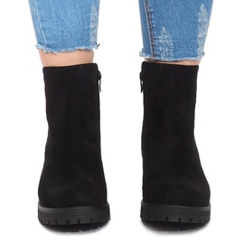 Čizme od antilopa JH561 Crna 1