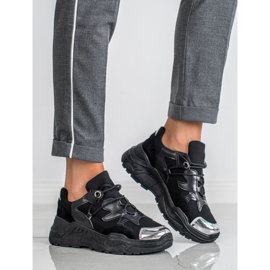 Small Swan Tenisice na vezanje crna 1