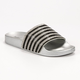 SHELOVET Gumene papuče crna siva 2