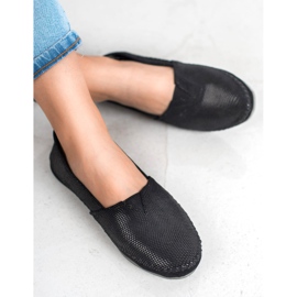 Filippo Crne kožne tenisice na klizanje crna 1