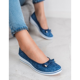 SHELOVET Klinasta balerina plava 1