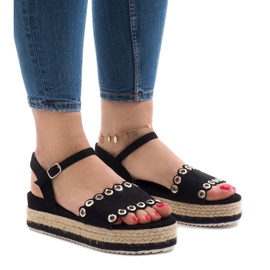 Crne sandale na platformi 99-46 crno 1