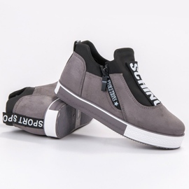 SHELOVET Modne ženske cipele crno siva 1