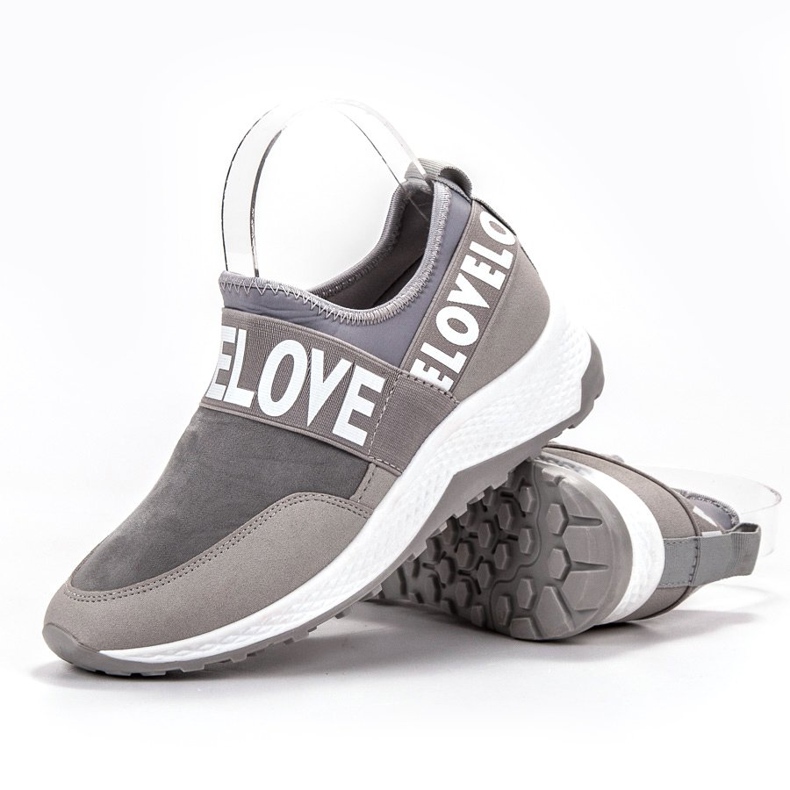 SHELOVET Klizne cipele od antilopa siva 2