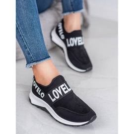 SHELOVET Klizne cipele od antilopa crna 2