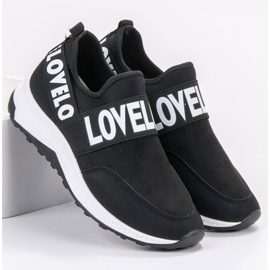 SHELOVET Klizne cipele od antilopa crna 1