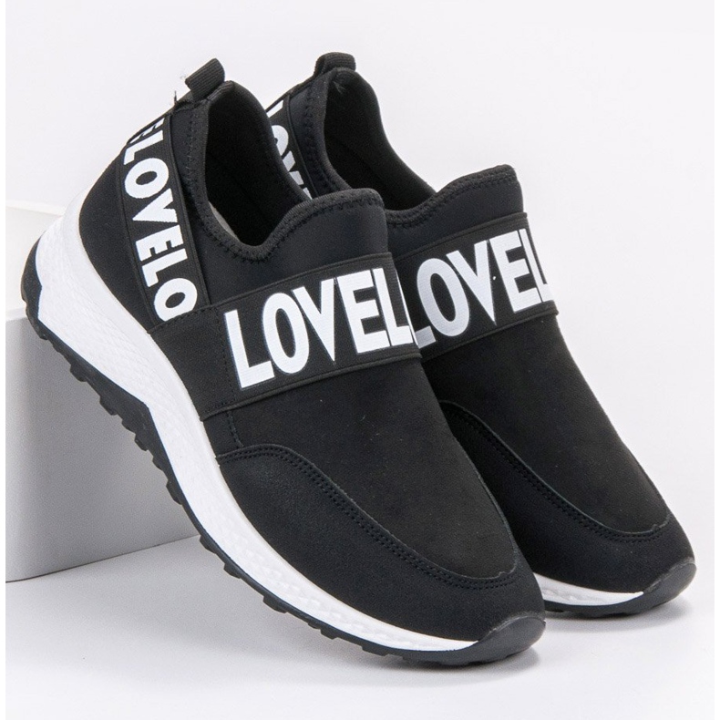 SHELOVET Klizne cipele od antilopa crno 1