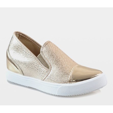 Zlatne tenisice na klin DD437-8 zlatna 1