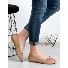 Small Swan Tamno bež mokasine s mašnom 1