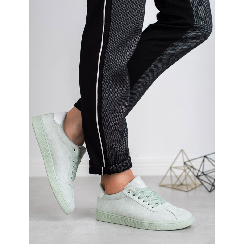 Ideal Shoes Mint cipele na vezanje zelena 2