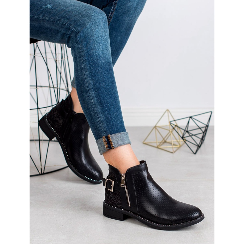 Bestelle Crne čizme Snake Print crna 1