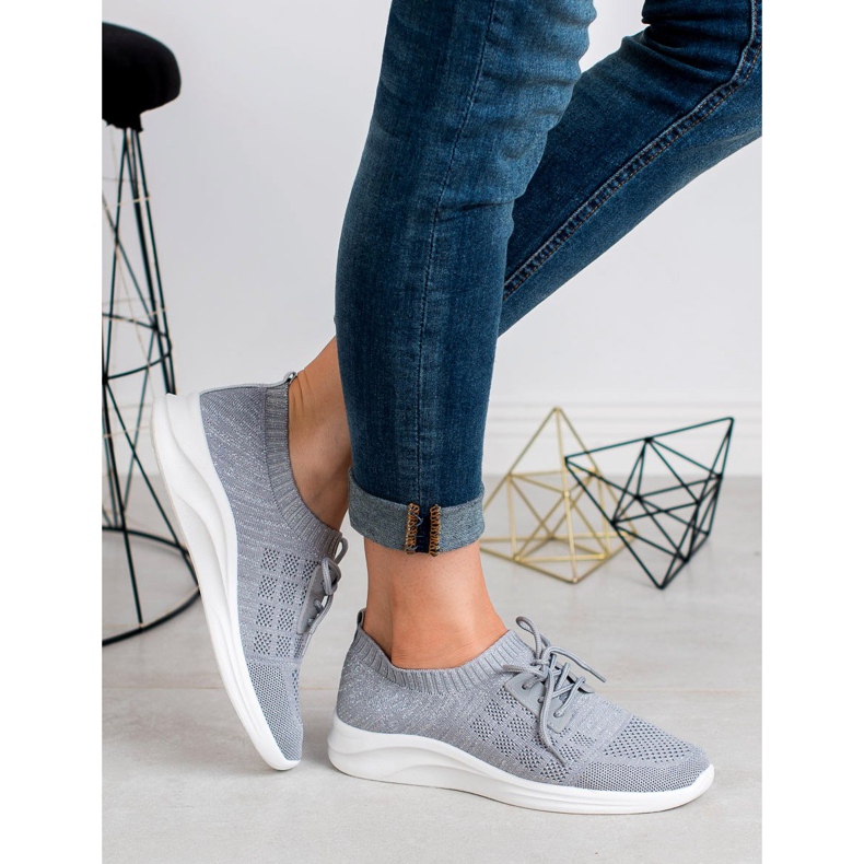 Ideal Shoes Tekstilna sportska obuća siva 1