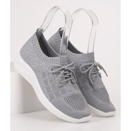 Ideal Shoes Tekstilna sportska obuća siva 2