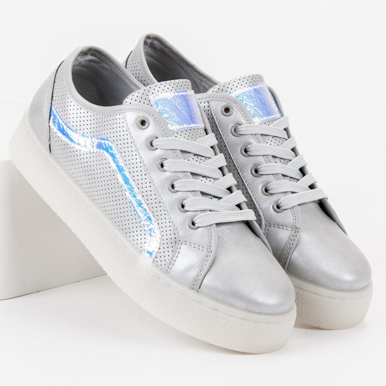 SHELOVET Ležerne ženske cipele siva 2