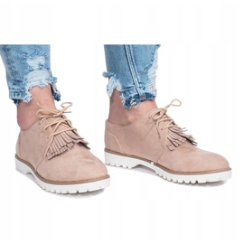 Bež mokasine s drobljenim tvrdim rubovima 2