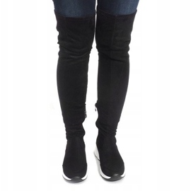 Čizme s bijelim potplatima 6680-PG Crne crno 2