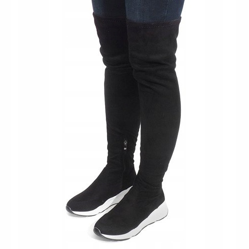 Čizme s bijelim potplatima 6680-PG Crne crno 1