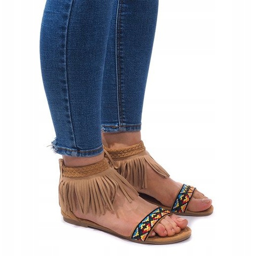 Boho 3-2 Camel Suede sandale bež 1