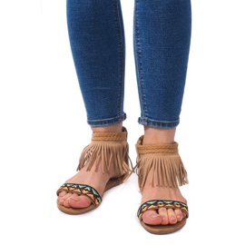 Boho 3-2 Camel Suede sandale bež 2