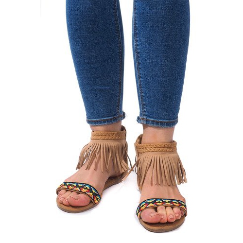 Boho 3-2 Camel Suede sandale bež 2