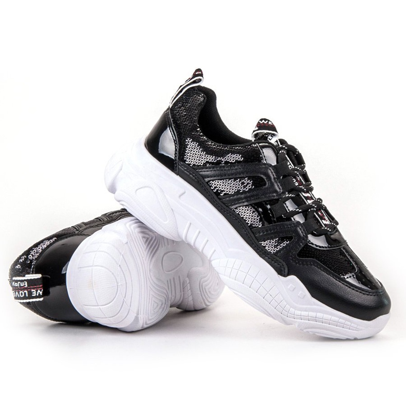 Ax Boxing Tenisice sa šljokicama crna 1