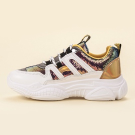 Ax Boxing Tenisice sa šljokicama siva žuta boja 1