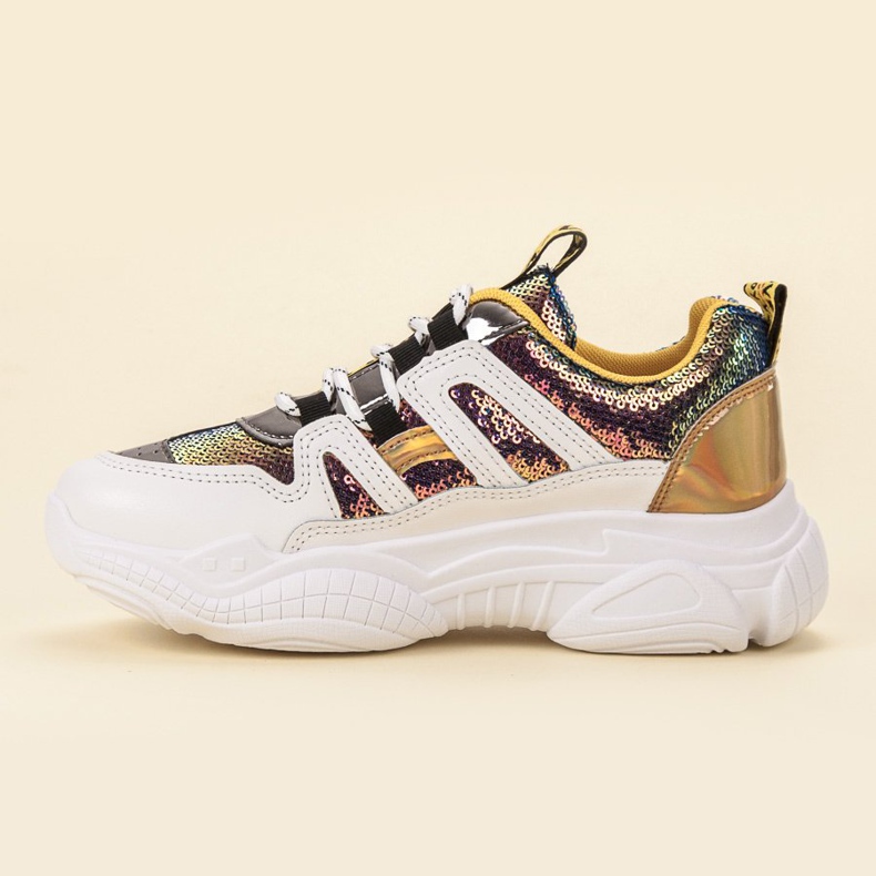 Ax Boxing Tenisice sa šljokicama siva žuta boja 1