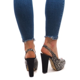 Sandale na šipki SK009 Crna crno 1