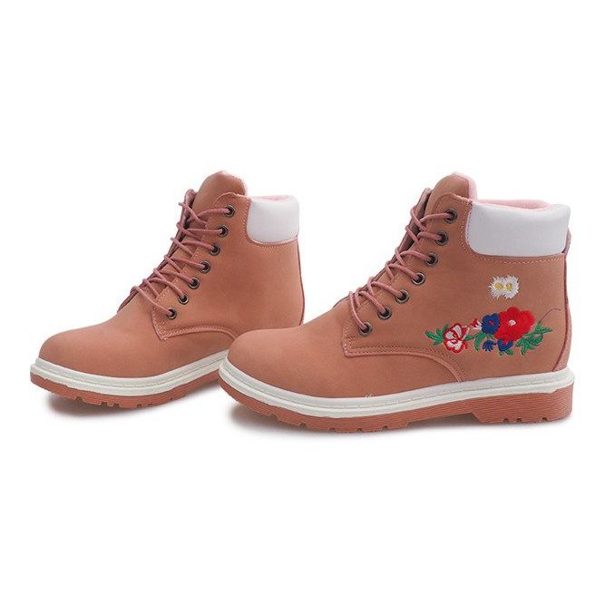 Tople drvene čizme SJ1669-3 Pink ružičasta 1