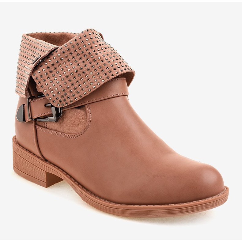 Ružičaste čizme s kopčom i klinovima GG-43P ružičasta 1