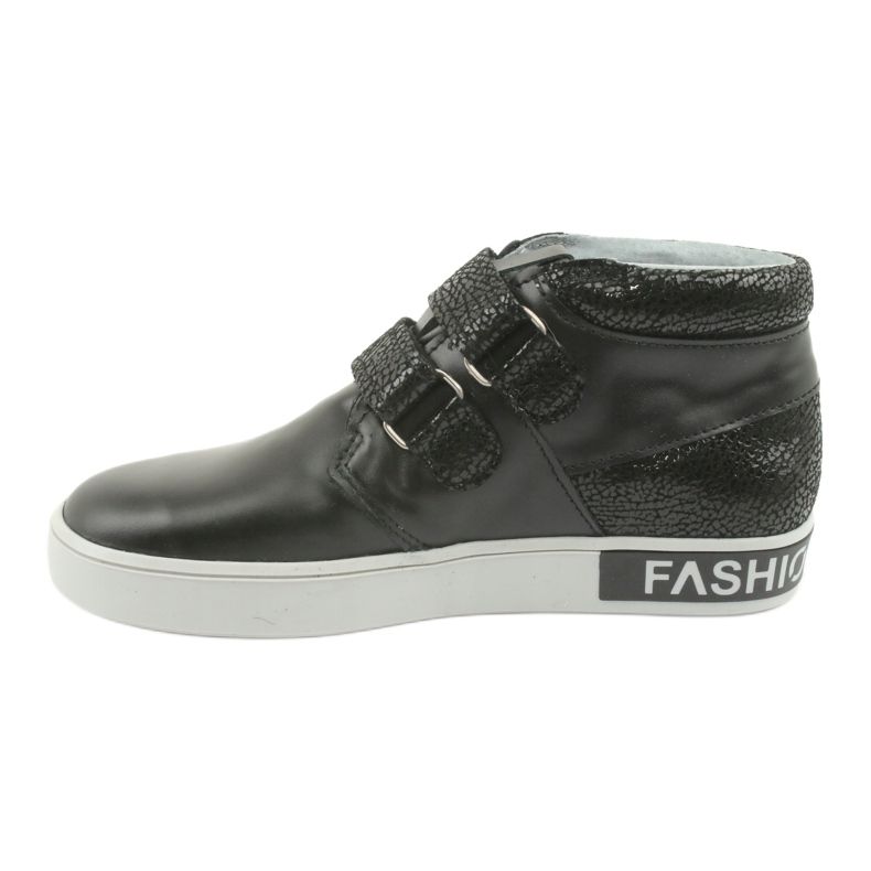 Mazurek Crne kožne dječje cipele crna 2