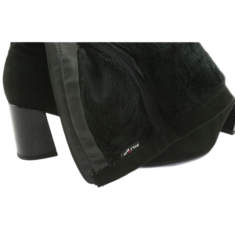 Crne čizme do koljena Filippo 1028 crno 4