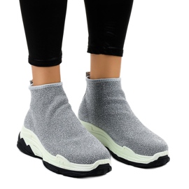 Sive sportske cipele s elastičnom trakom LA33P siva 1