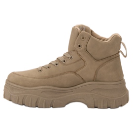 Kylie Cipele na vezanje na platformi smeđa 2