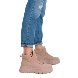 Kylie Cipele na vezanje na platformi ružičasta 1