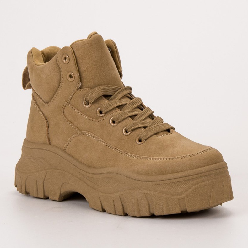 Kylie Cipele na vezanje na platformi smeđa 1