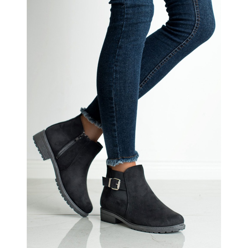 SHELOVET Čizme od antilopa crno 2