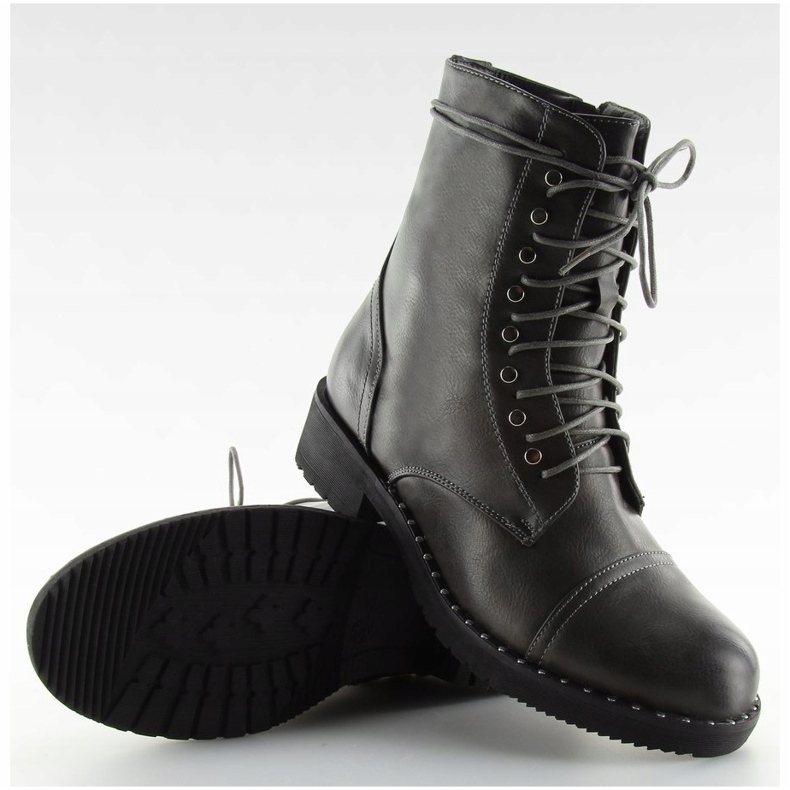 Sive čizme s klinovima sive boje B0-193 Siva 1