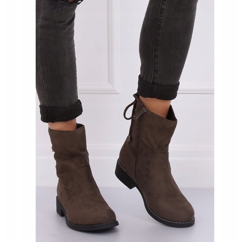 Zelene ženske čizme u kaki boji 7378-PA Zelene 2