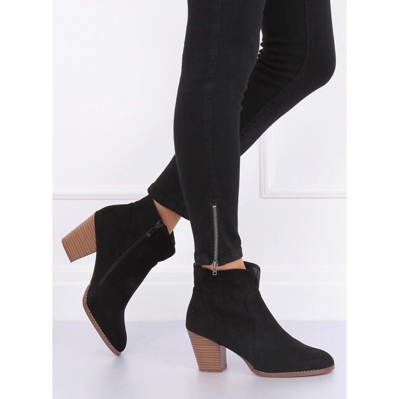 Crne čizme s visokim potpeticama YL96006 Crna crno 2