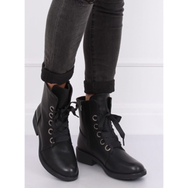 Čizme na vezanje crne ZX2805 Crne crno 2