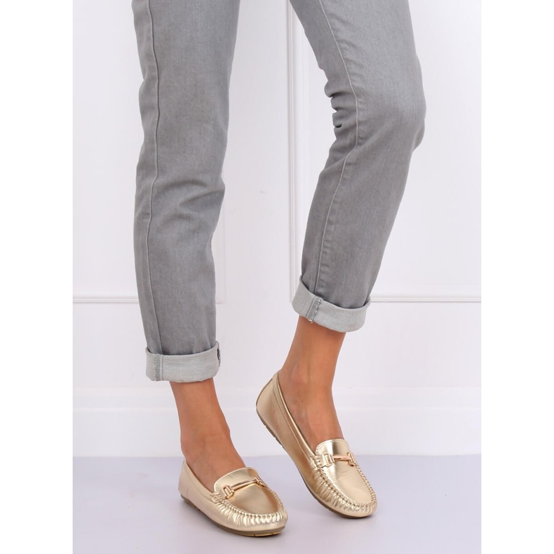 Zlatne ženske mokasine L7189A Gold zlatni 1