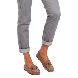 Ženske bež mokasine R812 Khaki smeđa višebojan 2