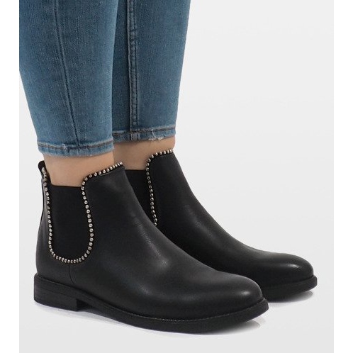 Crne izolirane čizme s elastičnom trakom 1003-PA crna 1