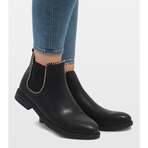 Crne izolirane čizme s elastičnom trakom 1003-PA crna 2